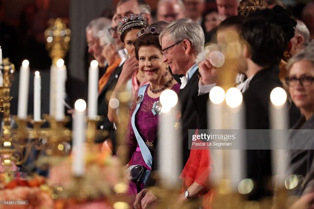 ملکه سوئد در مراسم نوبل 